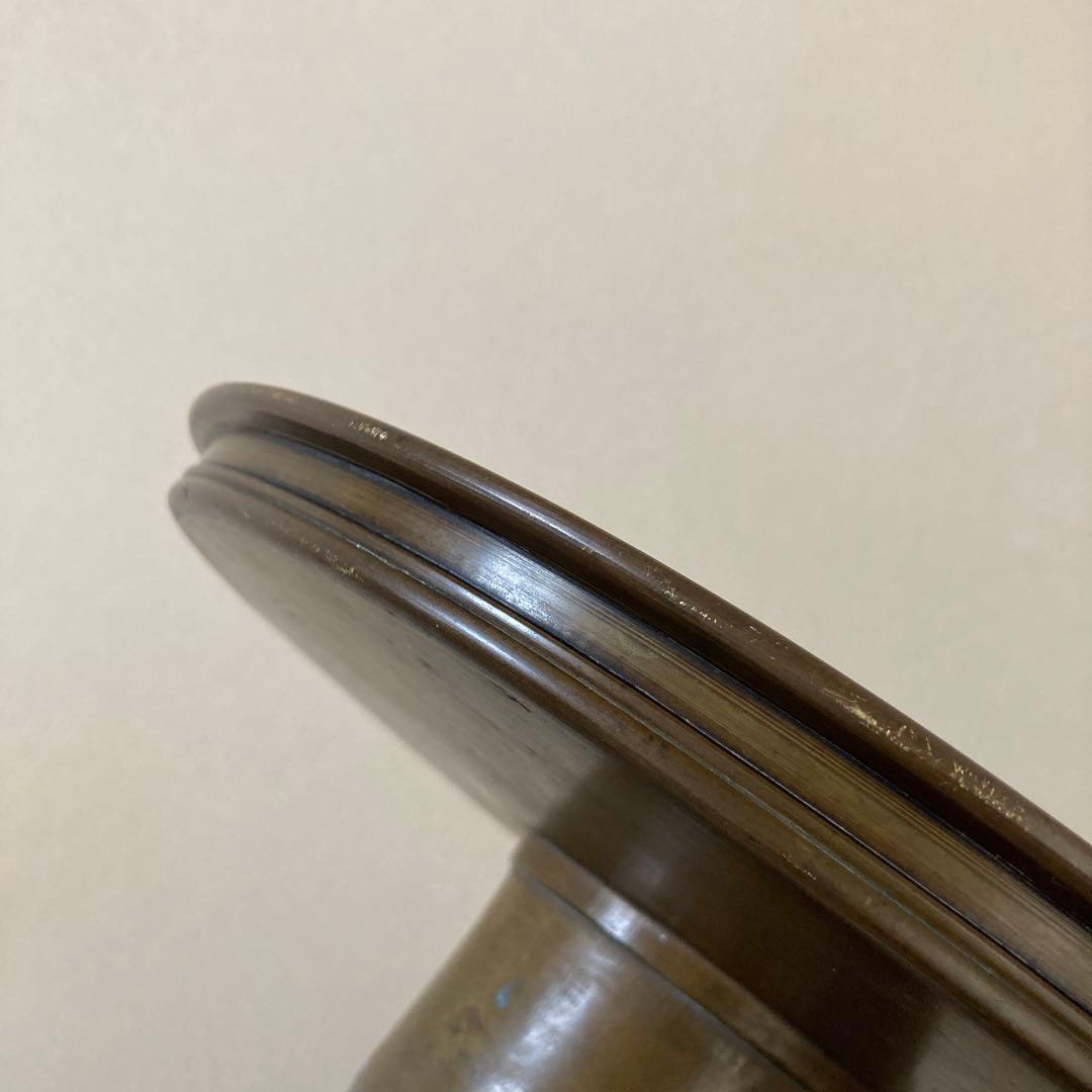 古銅薄端　花瓶　花器　アンティーク〈検 池坊　華道いけ花　高岡銅器　茶道　立花