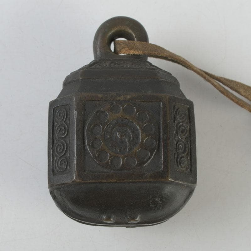 中国 古銅宣徳銅 鐸鈴 銅鐸 銅鐘 C 8602