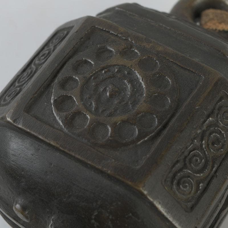 中国 古銅宣徳銅 鐸鈴 銅鐸 銅鐘 C 8602