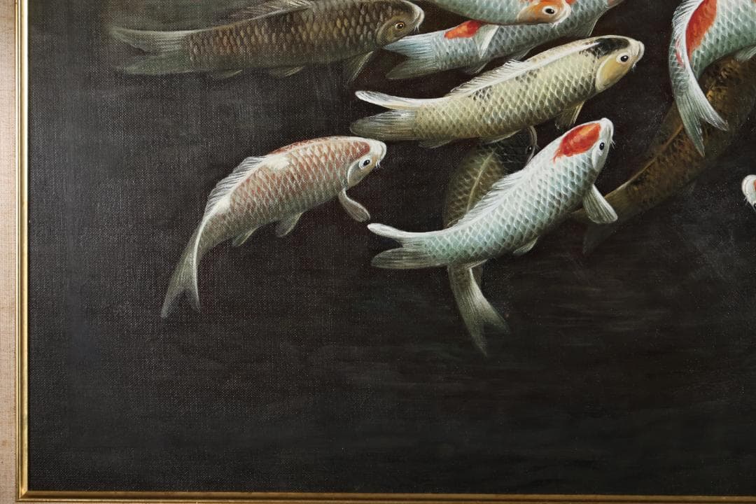 LEMONeD　片瀬剛志　「 曙光群鯉 」 油彩　F20号　BK32