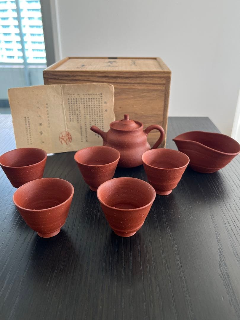 茶器セット10】三代山田常山常滑焼茶器