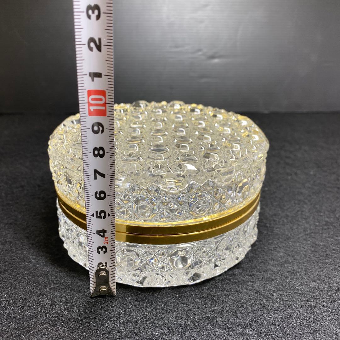 オールドバカラ ダイヤモンドピエール 蓋物 タサコサ 東里7-1210☆1F