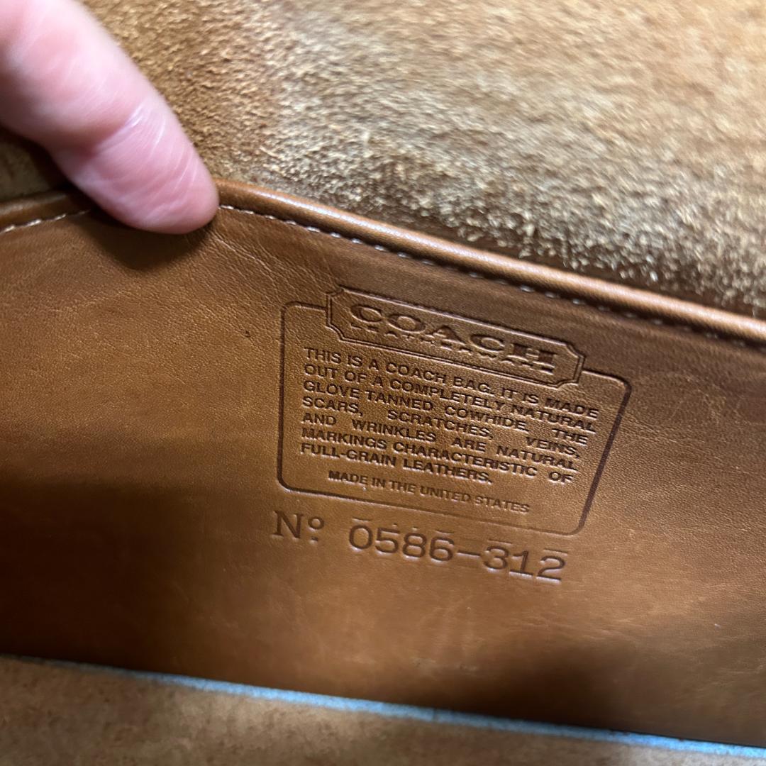 COACH オールドコーチブラウンショルダーバッグ 0586-312 COACH