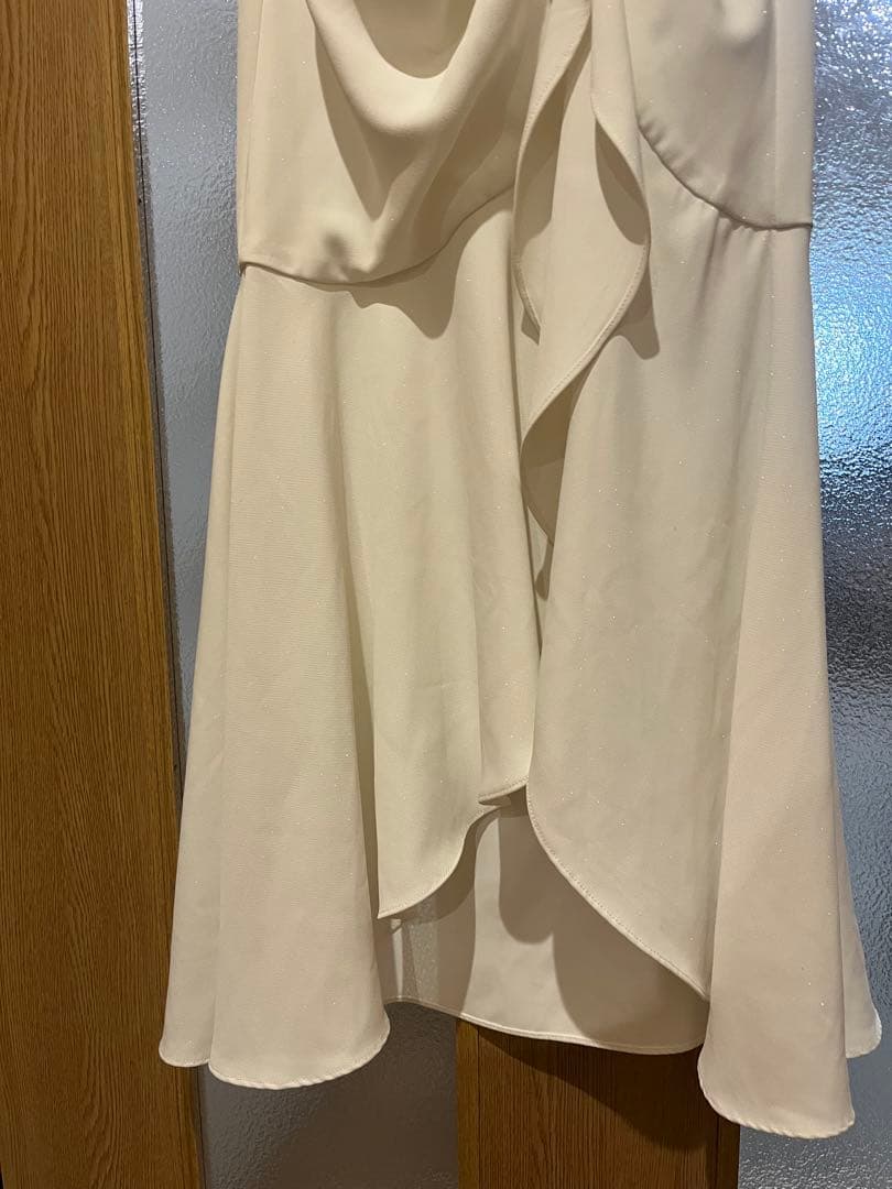 美品ラメ/ フリル/ スリット/ キャミ/ ロングドレス/ キャバドレス