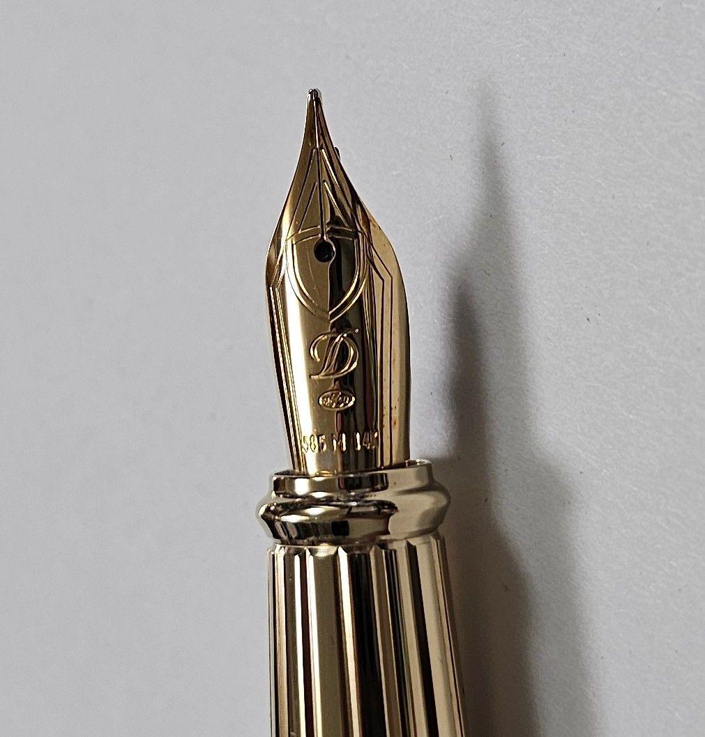 S.T. Dupont 万年筆 ラインD ブラック✕ゴールド