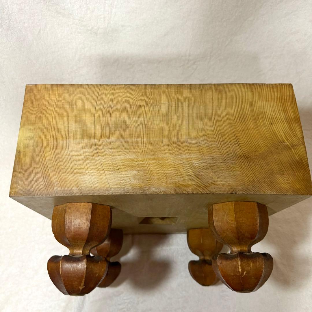 〚ケース付〛✦碁盤 足付盤 ヘソ付 柾目 天地柾 盤厚約6寸✦