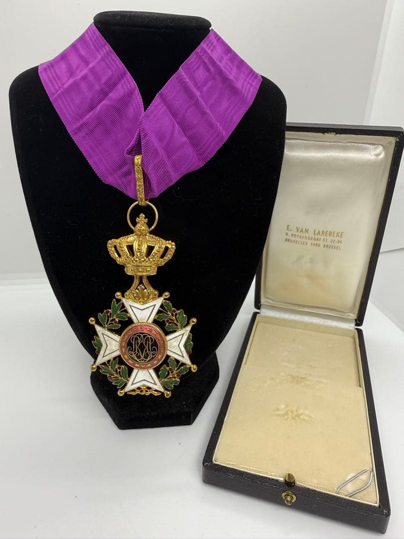 レオポルド勲章 コマンドゥール章 ベルギー 略章付 化粧箱入