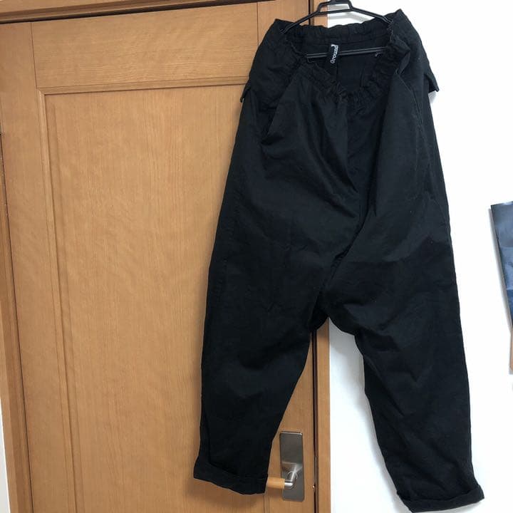 美品】グラウンドワイ・サルエルパンツ・ギャバギャザー・ギャバジン