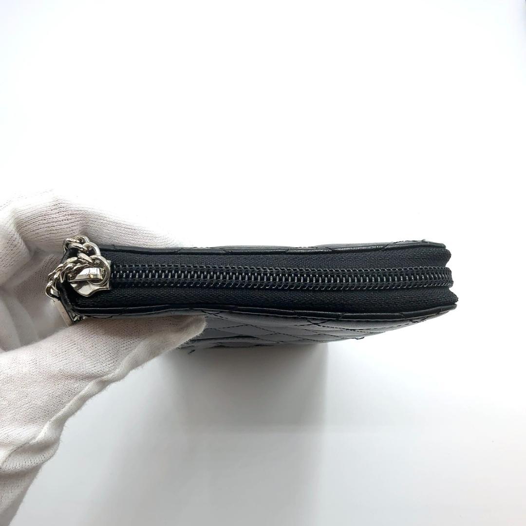 ◇シャネル◇カンボンライン/ラウンドファスナー/長財布/ブラック/ピンク