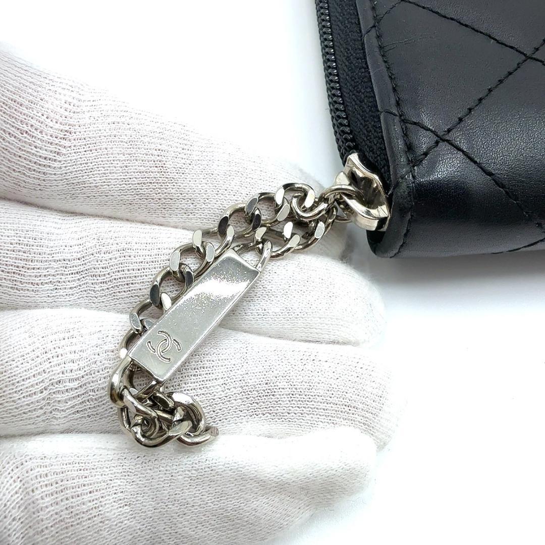 ◇シャネル◇カンボンライン/ラウンドファスナー/長財布/ブラック/ピンク