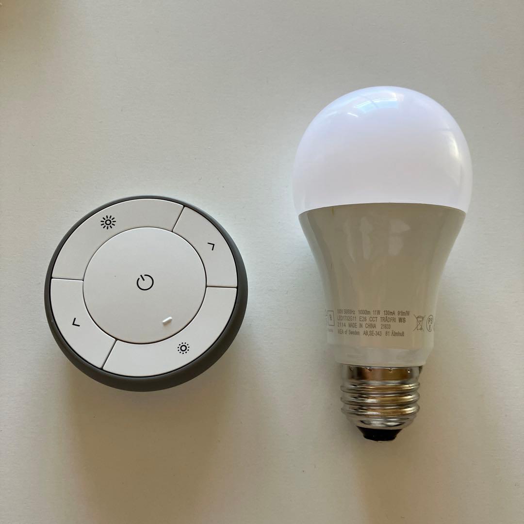 IKEAトロードフリLED電球 E26 リモコン付き 調光機能 - メルカリ
