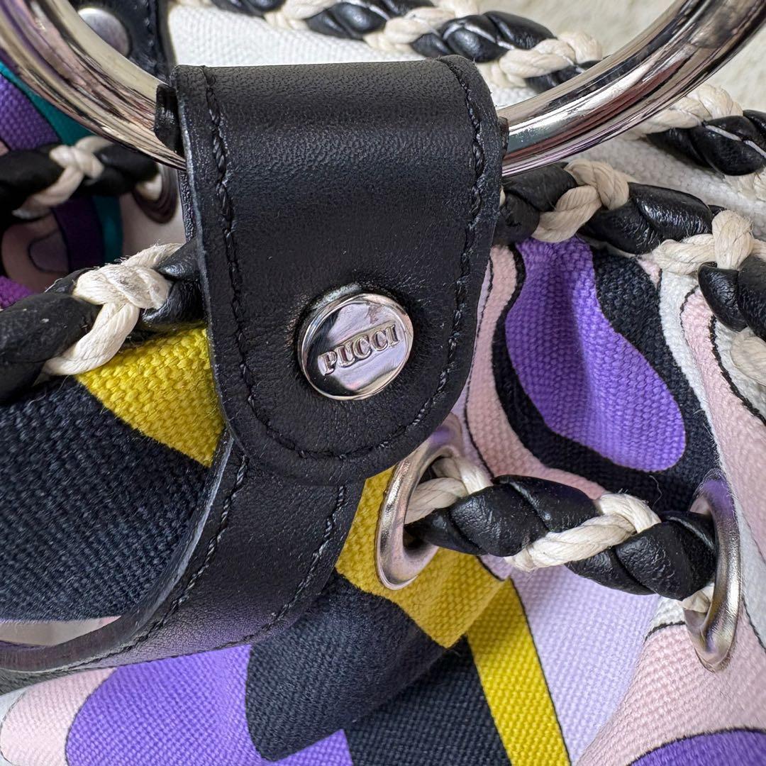 エミリオプッチ ショルダーバッグ　2005年　ラクロワ期　レザー　キャンバス