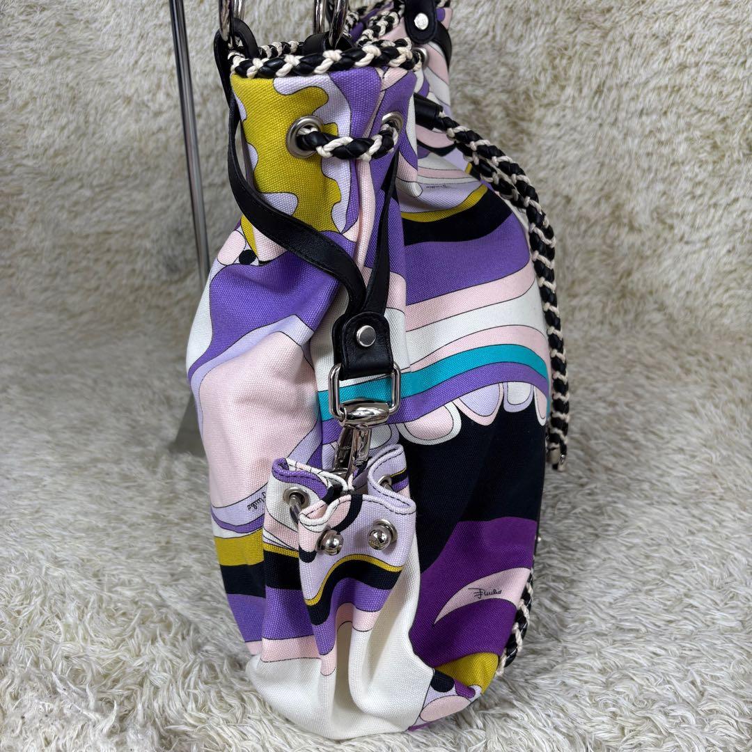 エミリオプッチ ショルダーバッグ　2005年　ラクロワ期　レザー　キャンバス