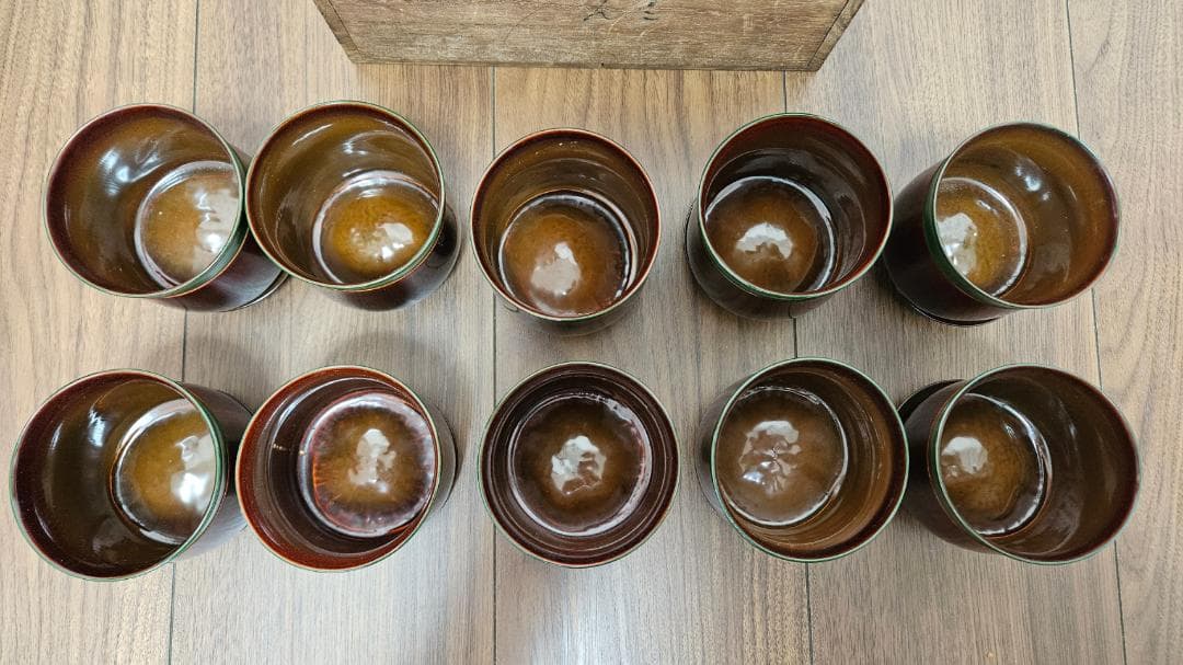 漆器おしるこ椀 10個セット 木製収納箱付き