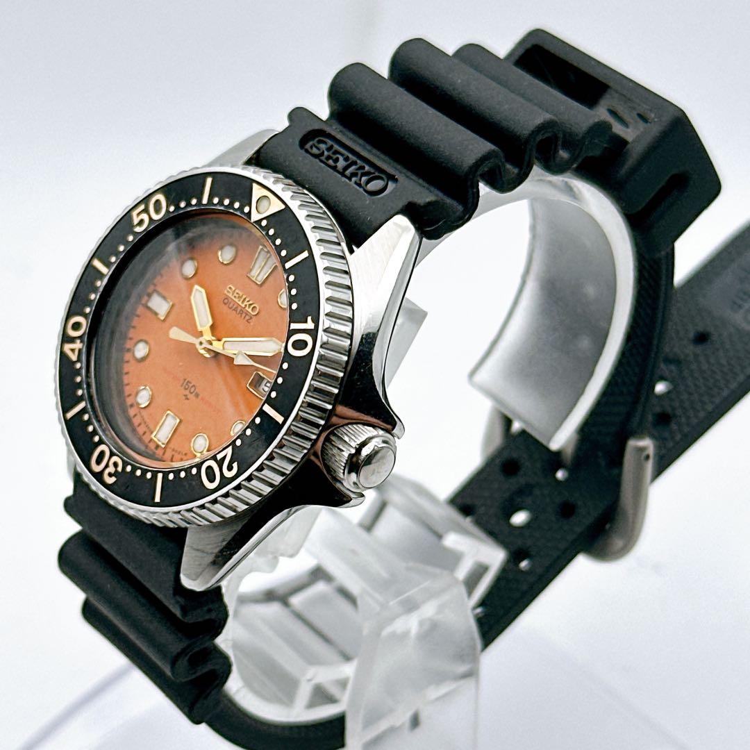 美品 稼動品 ビンテージ セイコー ダイバー メンズ腕時計 オレンジ 2625