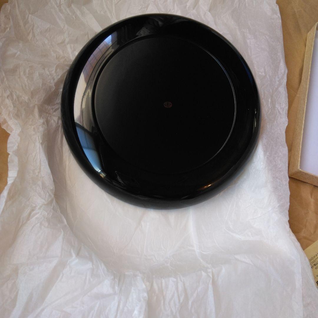 山中塗　要明研二　80 丸会席　サフラン　盆