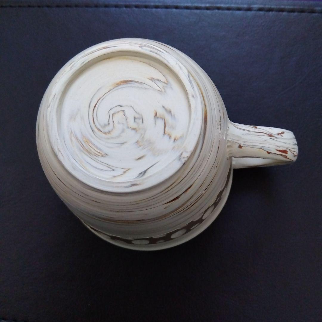 【新品】常滑焼 憲児陶苑 コーヒーカップ&ソーサー 白練込 水玉