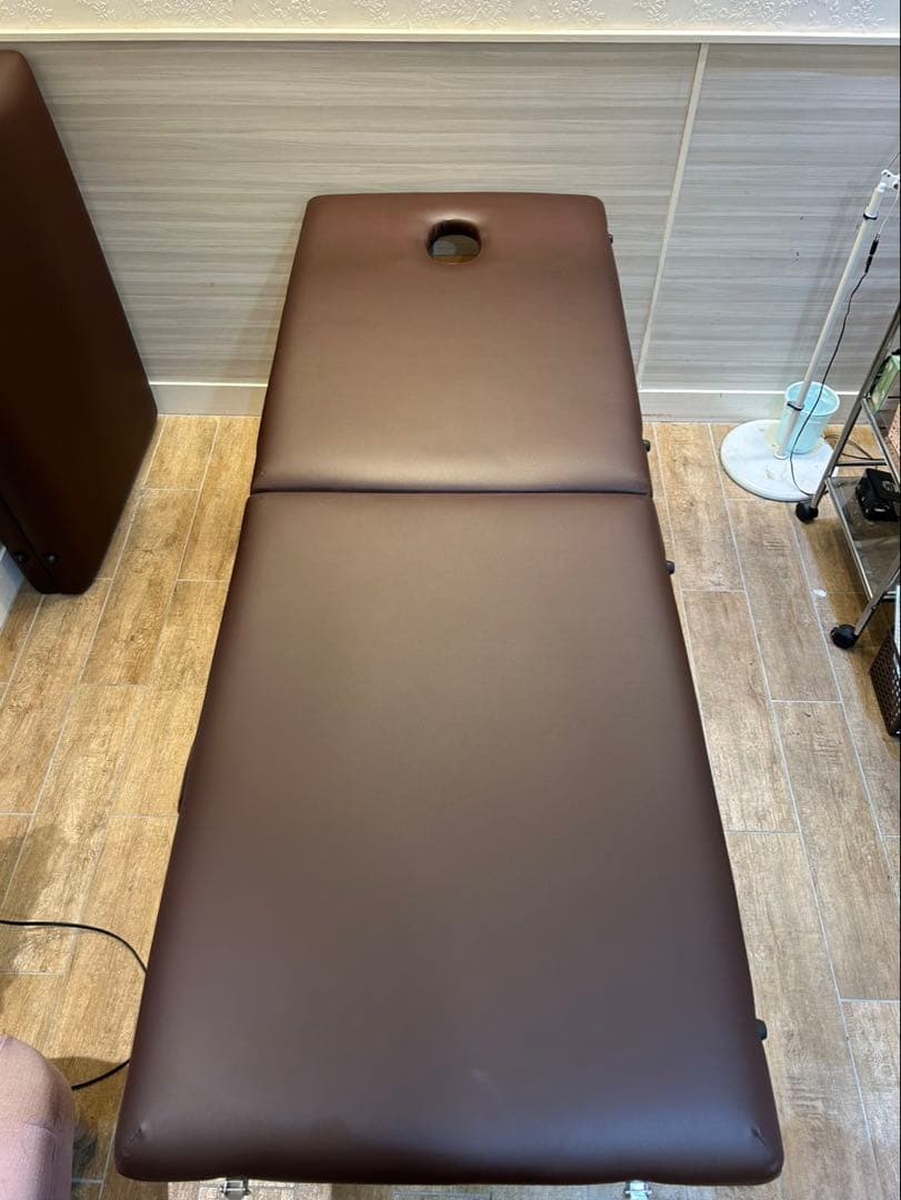 折りたたみベッド ブラウン 185cm x 70cm マッサージベット ベット