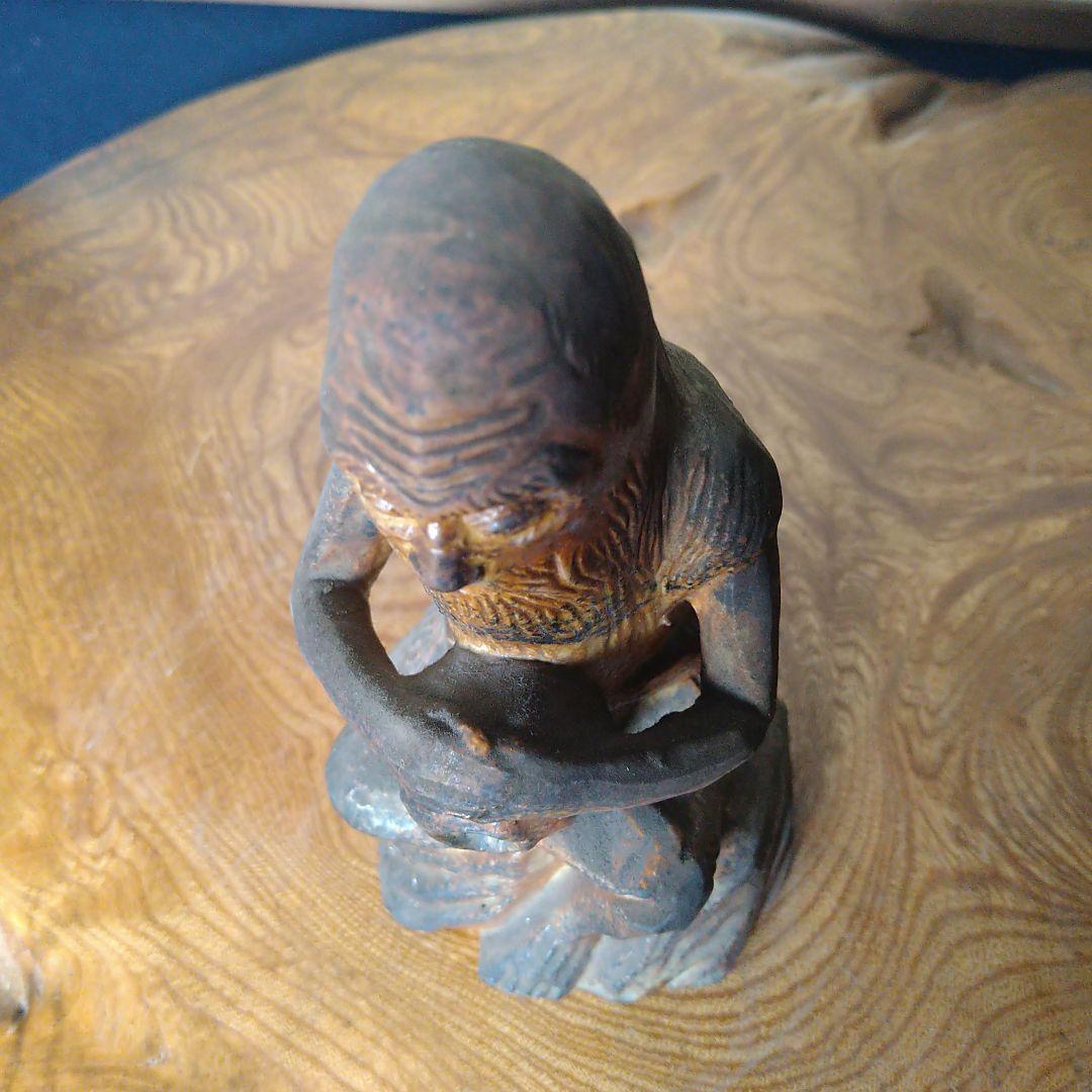 AC45 萬珠焼 京焼 清水焼 聖賢 聖哲像 髑髏しゃれこうべ 時代物