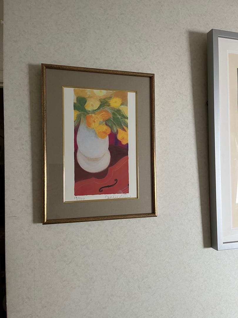 限定版画 額入り エディション番号、証明書.直筆サイン19/140 ジニー・キム