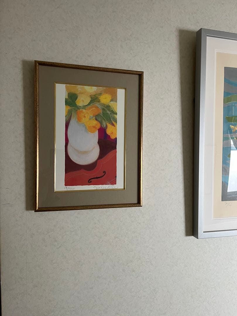 限定版画 額入り エディション番号、証明書.直筆サイン19/140 ジニー・キム