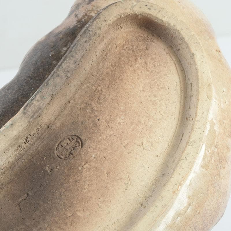 萩焼 十一代 坂高麗左衛門（韓峯）作 葉形 銘々皿 五