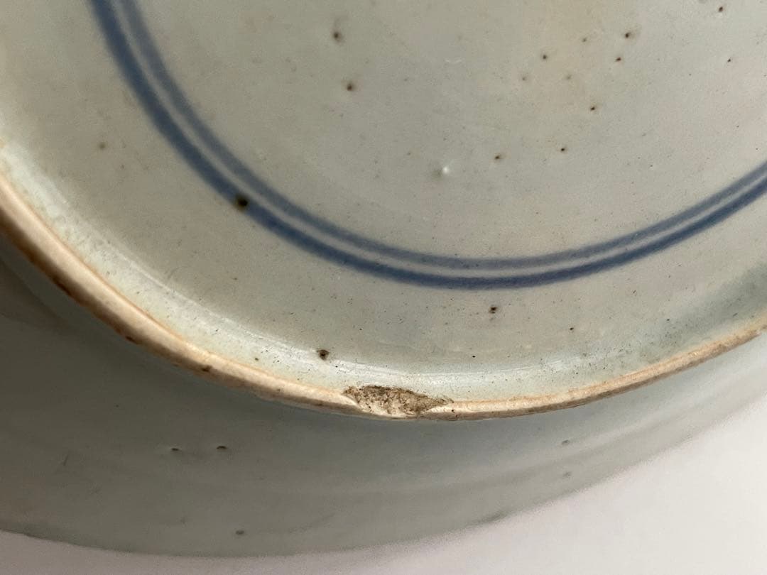 骨董 アンティーク 青花 染付 中国骨董 中国古陶磁 古染付 亀甲花文