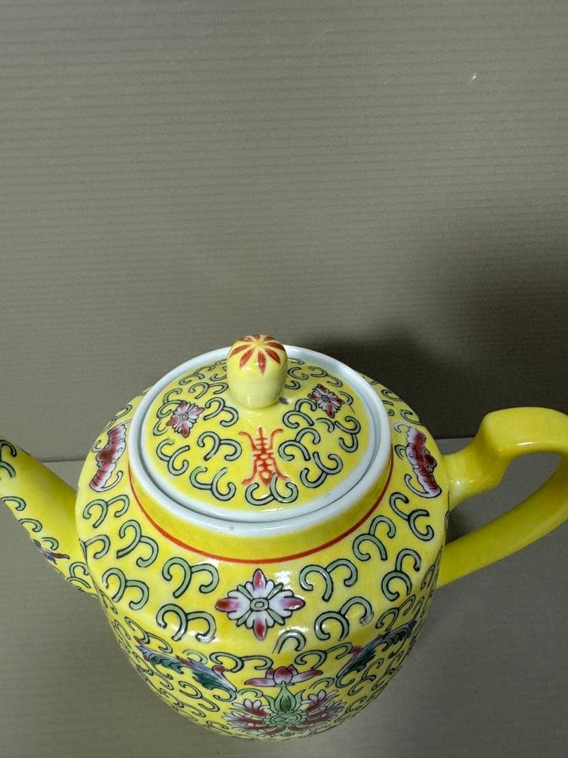 2204 中國景徳鎮製 萬壽無疆 ティーポット