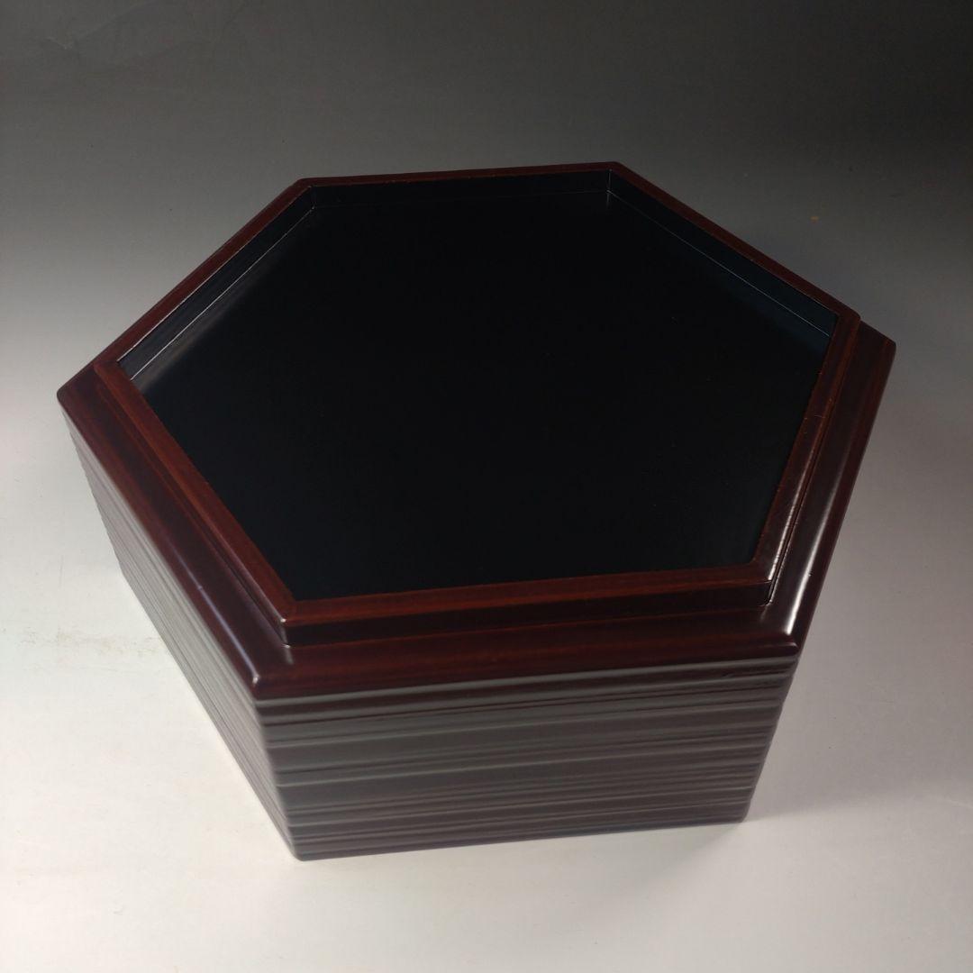 イ219 食籠『平安　上杉満樹造』『留塗片木目　食籠篭　共箱』漆塗　茶道具