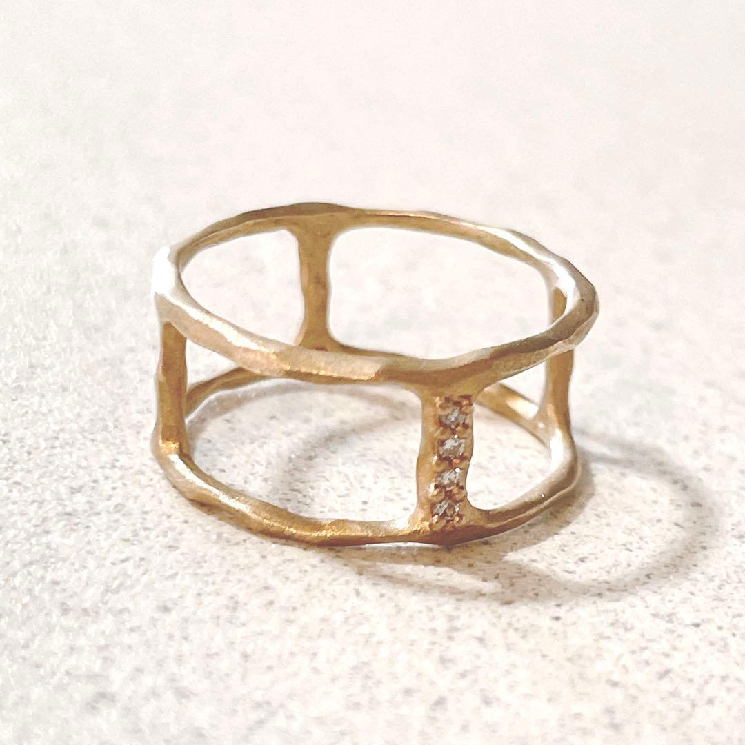 と*こ様 美品 ESTELLE エステール K10 ダイヤモンドマットリング