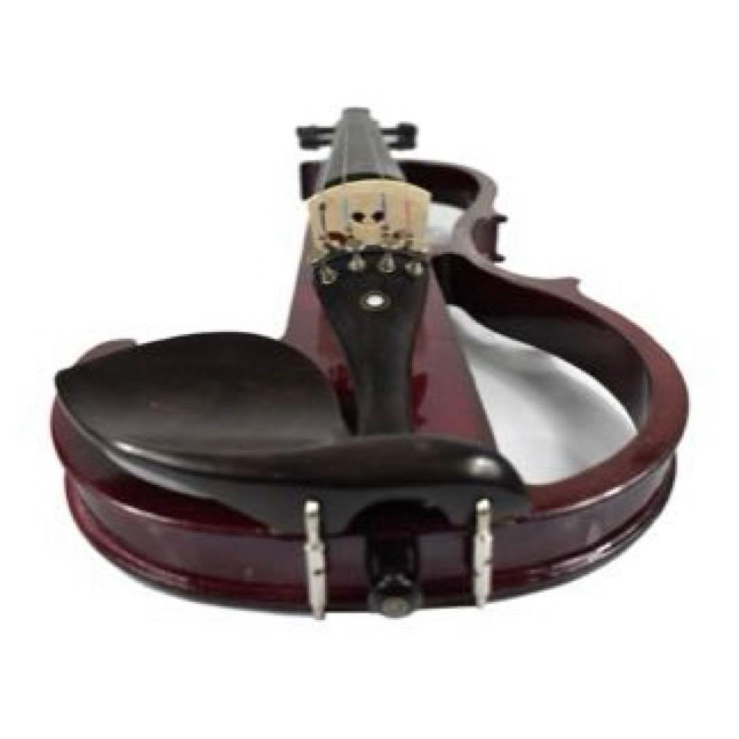 【新品】エレキヴァイオリン ワインレッド 4/4 初心者入門セット