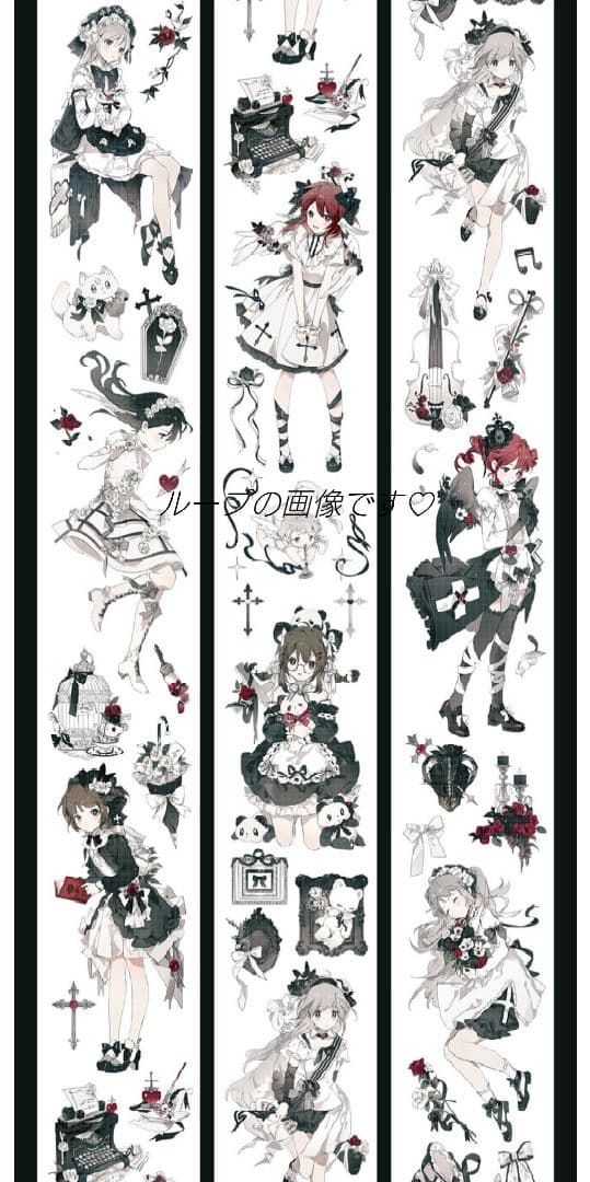 J541＃圣心玫瑰(贝壳光)shine切り売り海外人物マステ女の子 L10860872