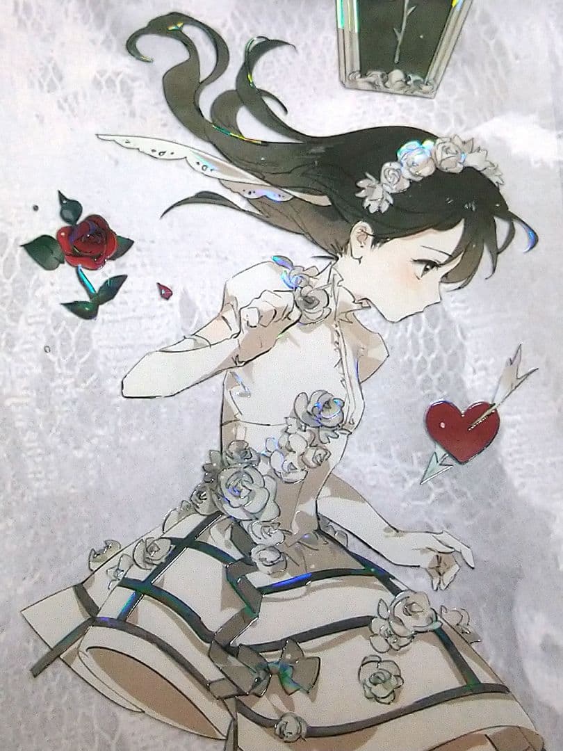 J541＃圣心玫瑰(贝壳光)shine切り売り海外人物マステ女の子 L10860872