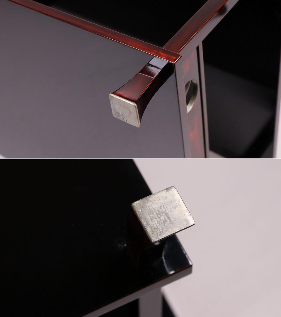 前端雅峯 二段卓 冠卓 曙塗 つぼつぼ透かし 月と草