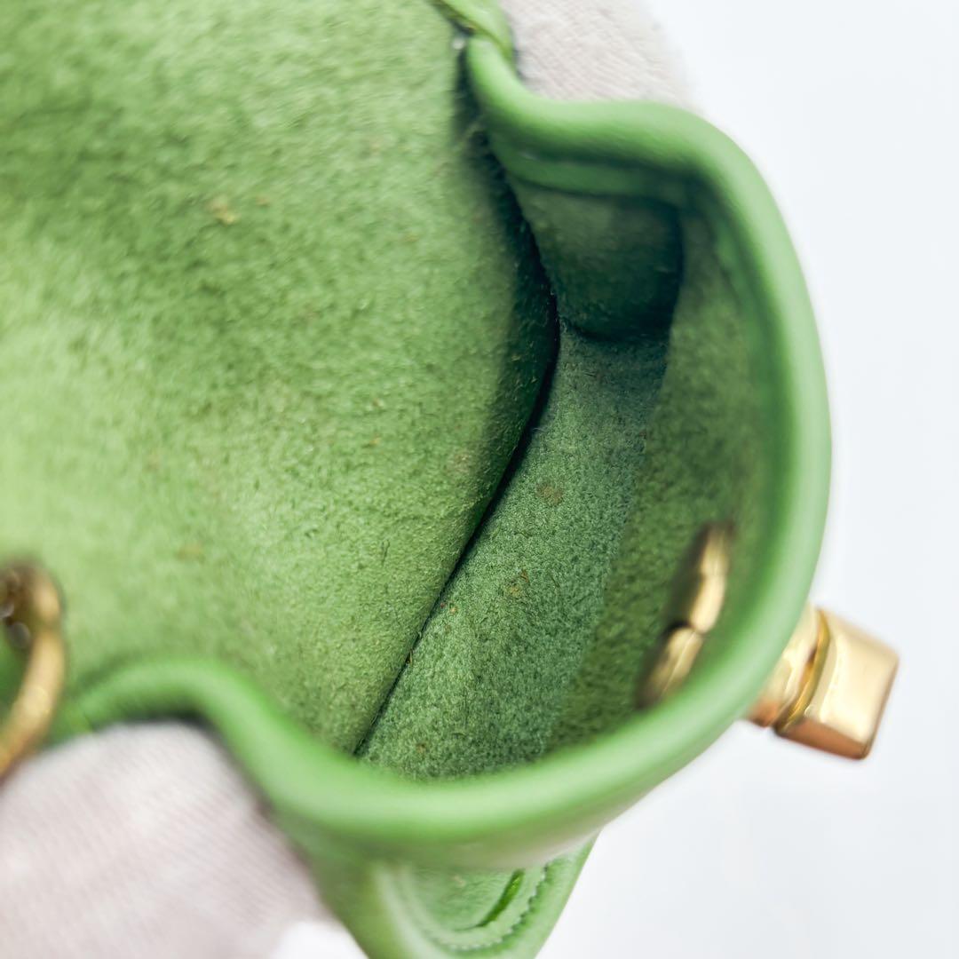 激レア✨ コーチ　ケース キーホルダー ターンロック オールド　グリーン