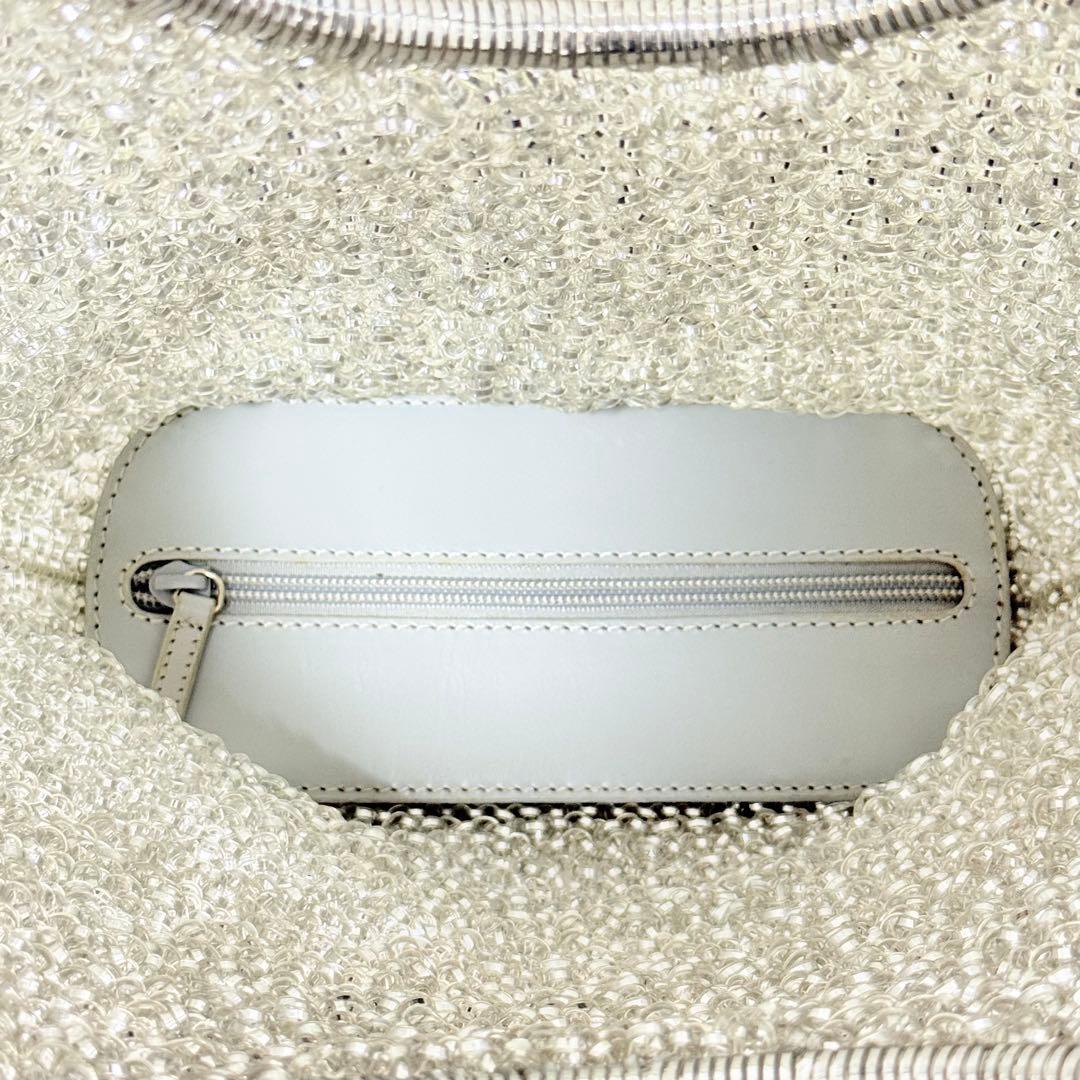 【美品】アンテプリマ ワイヤーバッグ シルバー ラウンド型