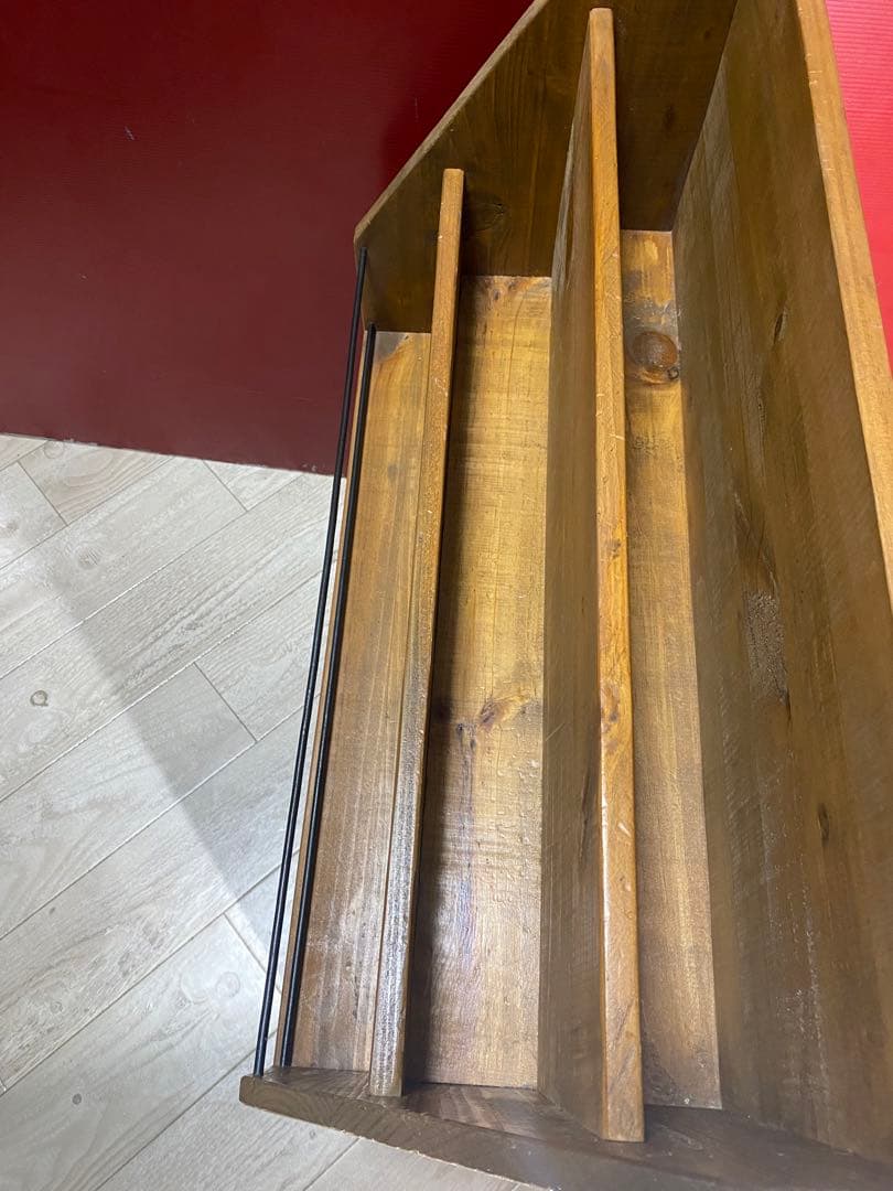 ☆大人気☆niko and… ウッドマガジンラック 店舗什器 レトロ