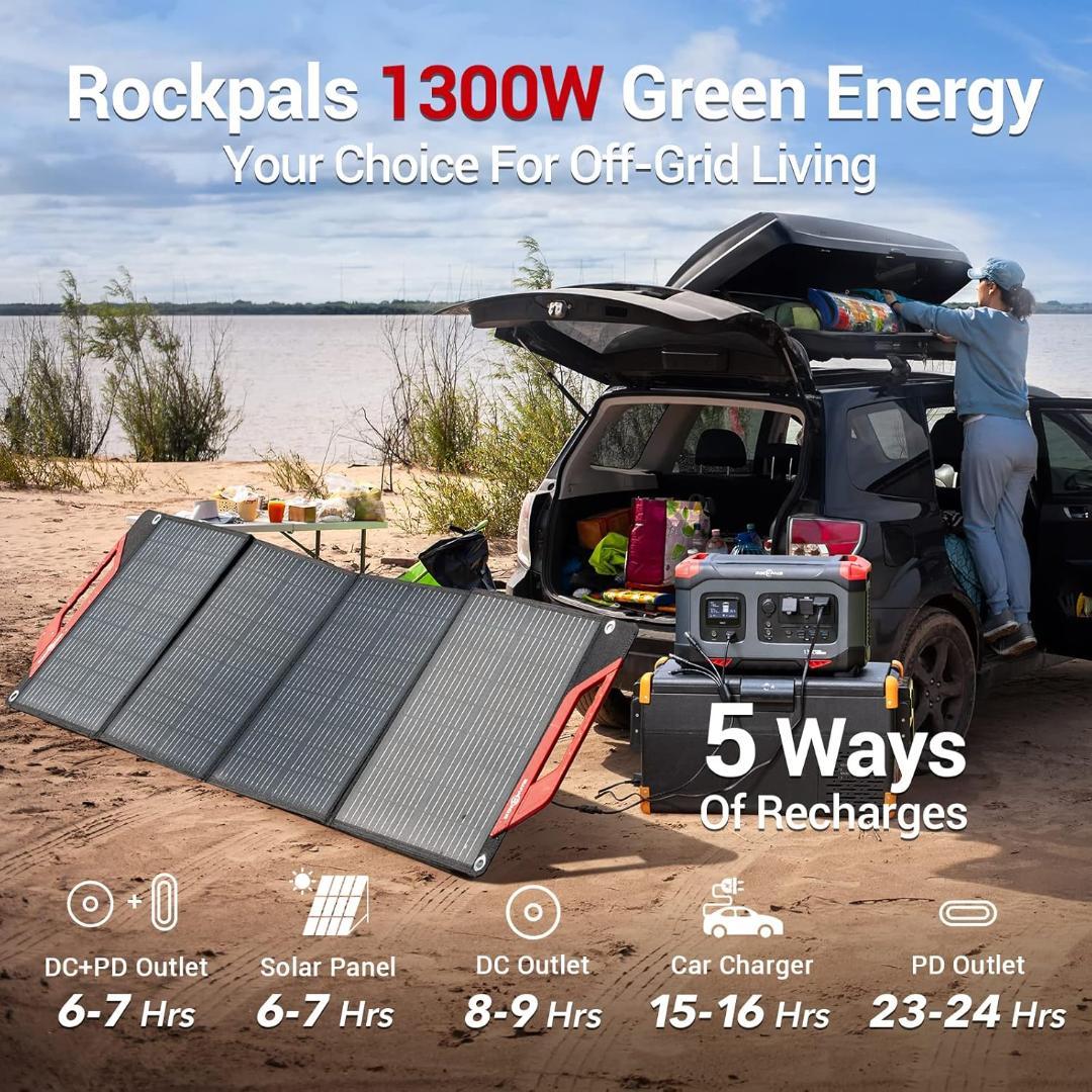 ROCKPALS ポータブル電源 RP1300 1254Wh 2台セット 防災関連グッズ