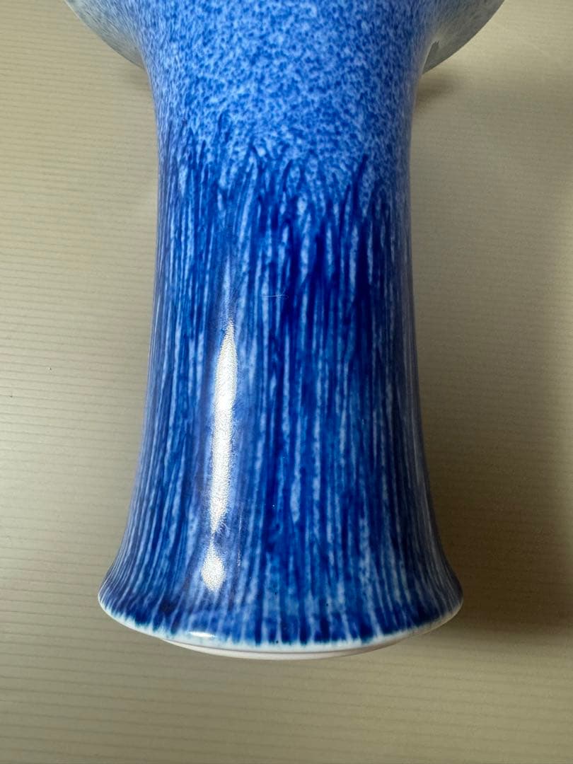 2116 深川製磁　染付鶴文　花瓶