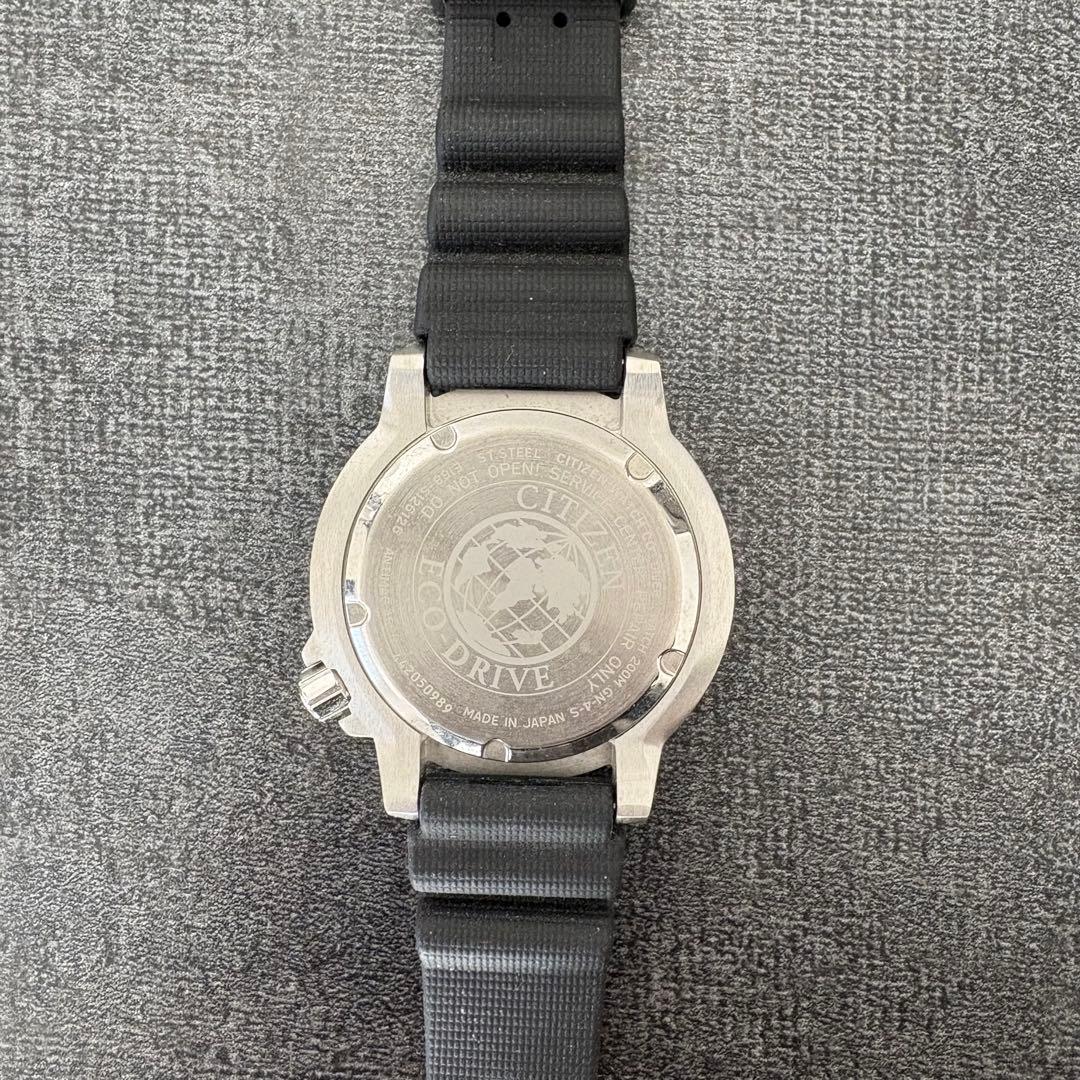 Eco-Drive Diver's 200m ブラック腕時計