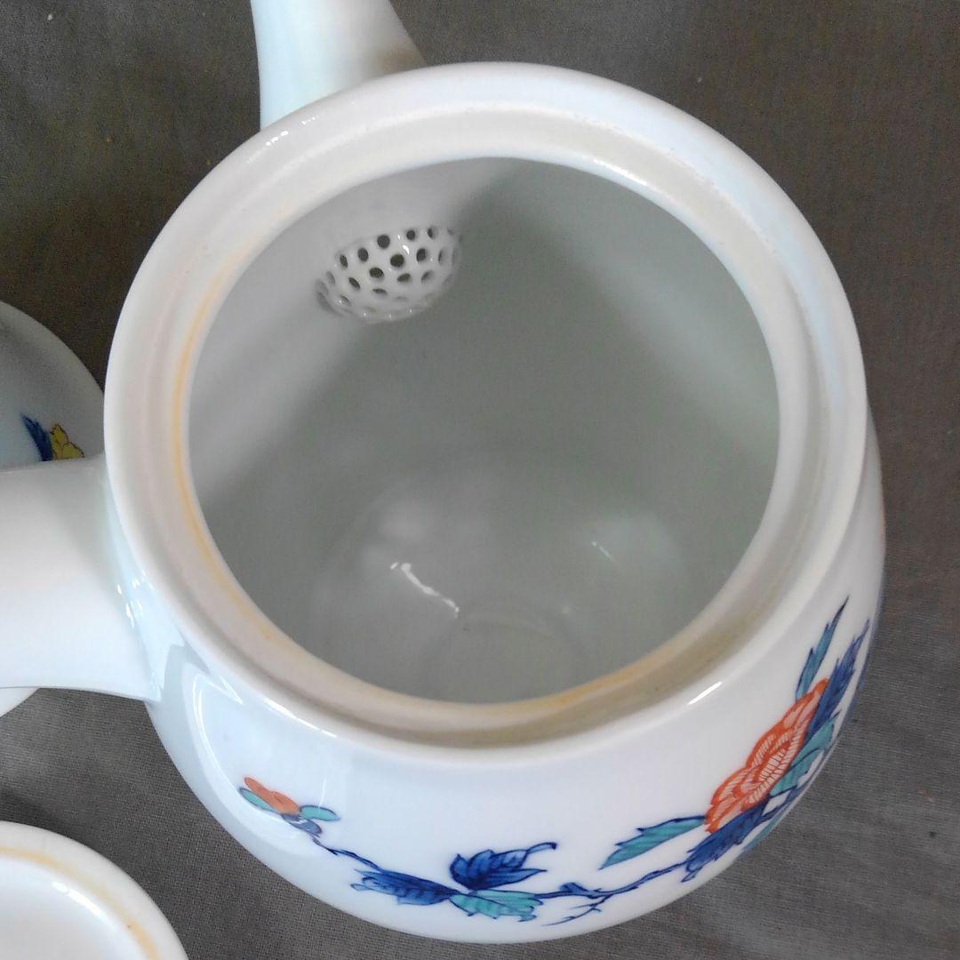 有田、仁和窯 染錦岩牡丹茶器揃い 有田、仁和窯 染錦岩牡丹