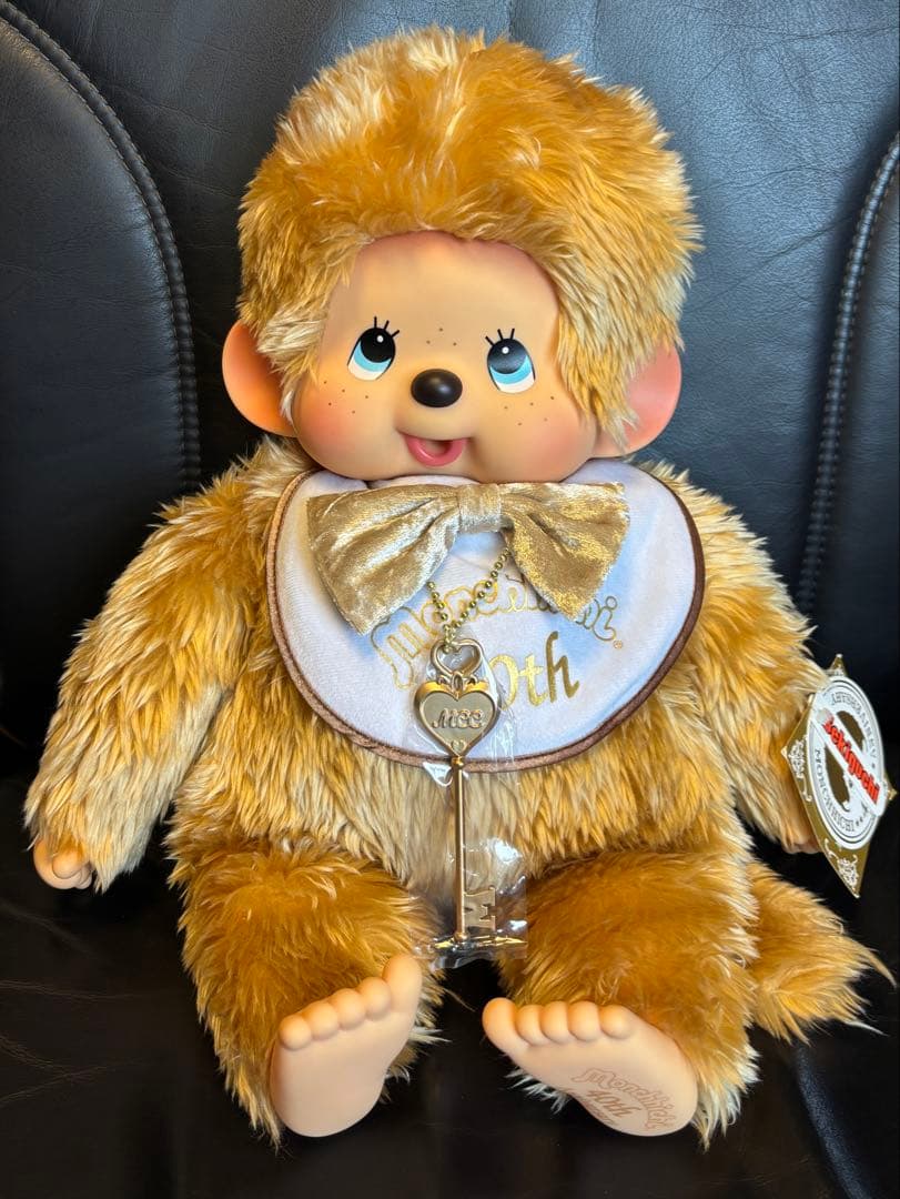 モンチッチ/ゴールド/限定/40周年/タグ付/ぬいぐるみ/L/セキグチ/未