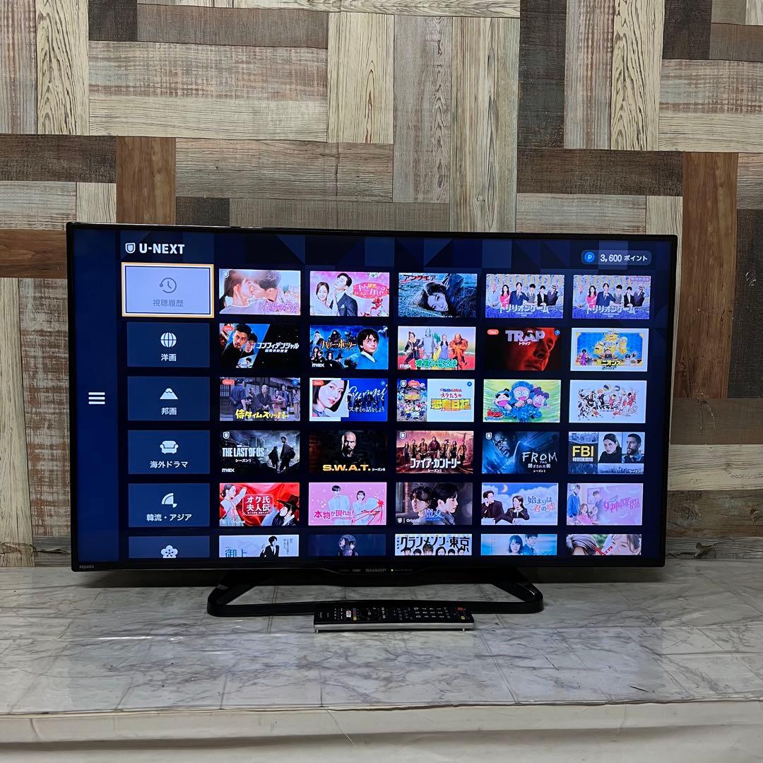即日受渡❣️全国送料込シャープ 4k40V型YouTube Netflix視聴可能