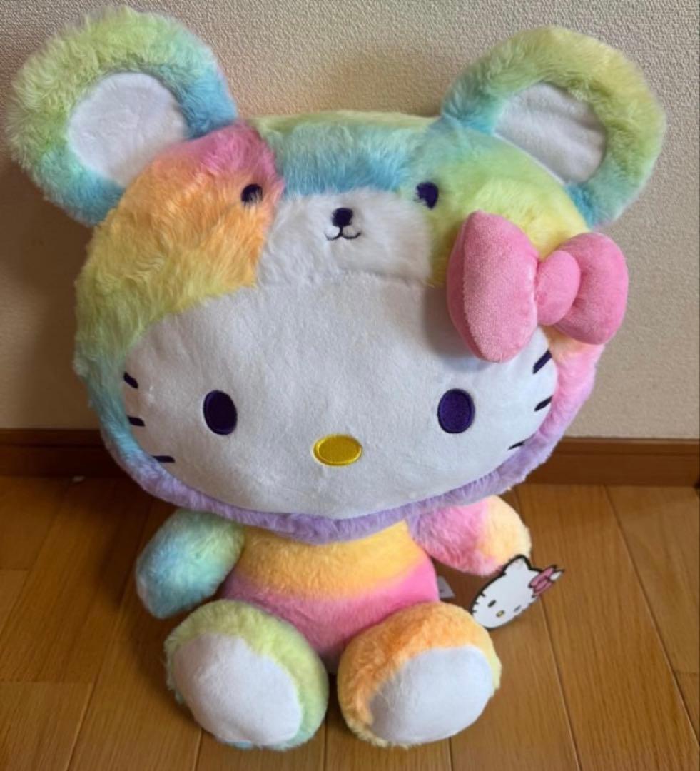 アメリカ限定 BTS ハローキティ レインボーシャー ベットぬいぐるみ