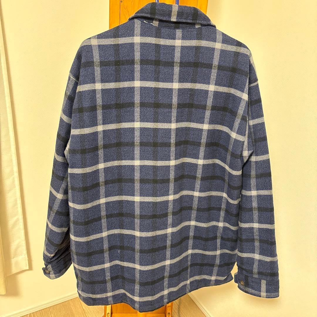 Patagonia ネイビー グレー チェックジャケット Lサイズ メンズ - メルカリ
