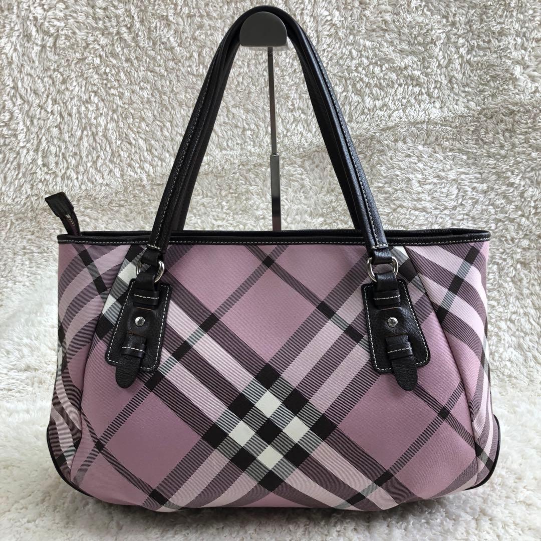 BURBERRY ピンクノバチェック ハンドバッグ