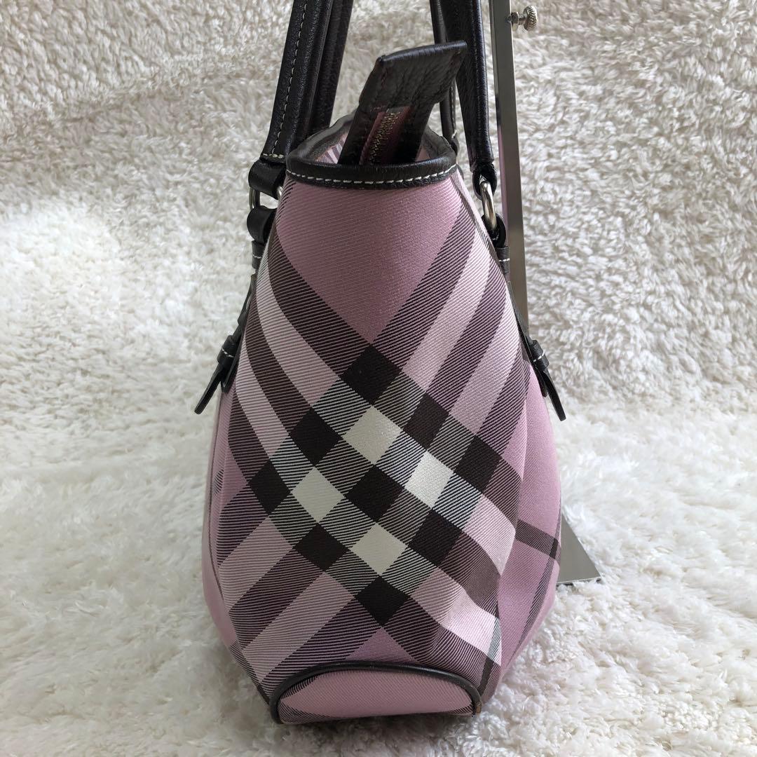 BURBERRY ピンクノバチェック ハンドバッグ
