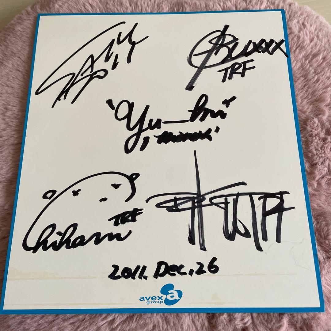 TRF メンバー サイン色紙 アクリルフレーム入り