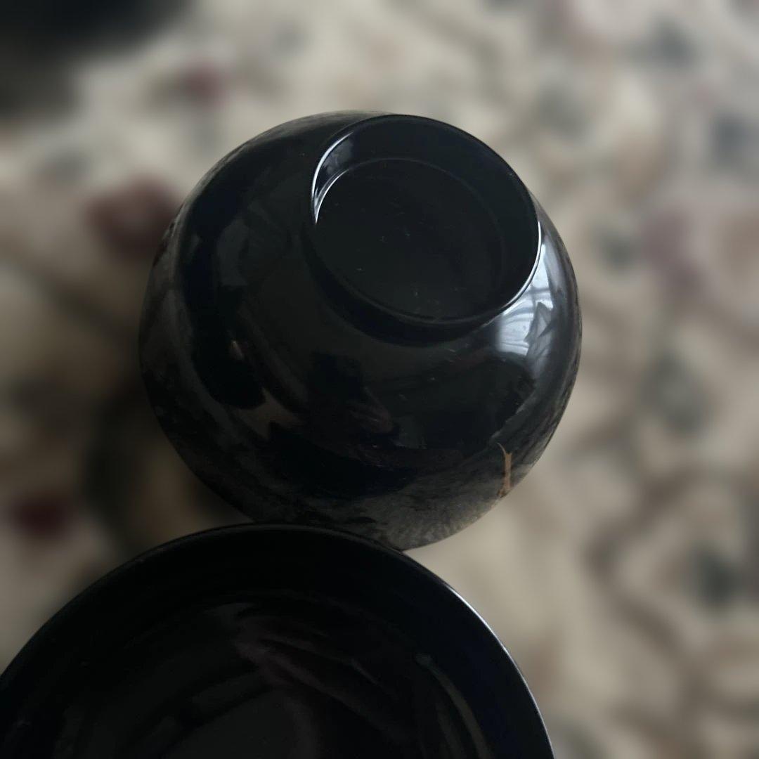 漆器5個セット 金花模様