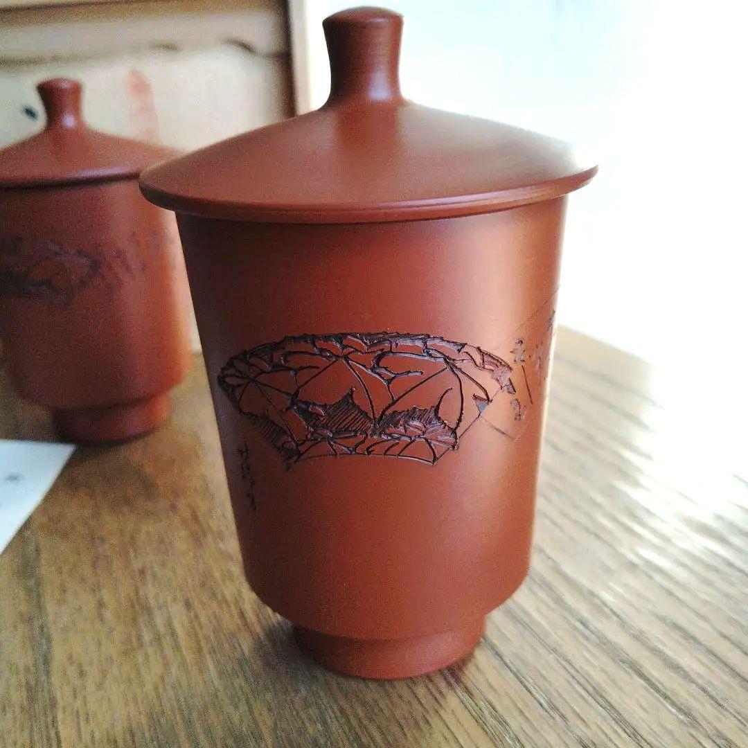 常滑焼 北篠 清水源二 赤茶色 陶器 湯のみペア 2個セット - メルカリ